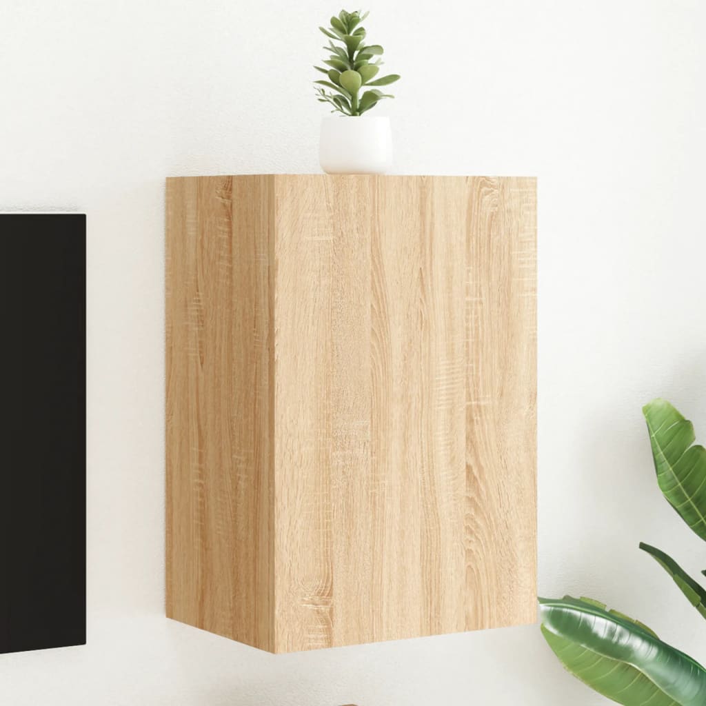 Mobili Tv Muro 2Pz 40,5X30X60Cm Legno Multistrato