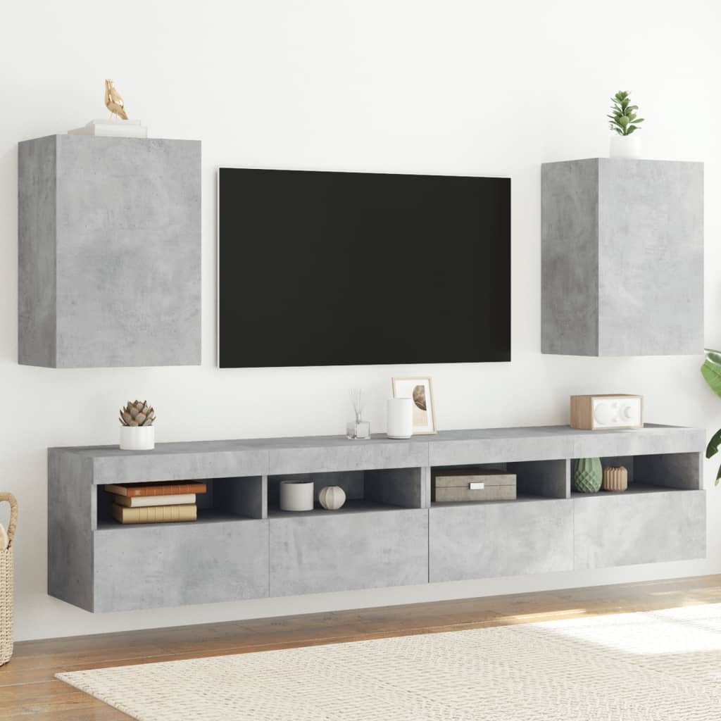 Mobili Tv Muro 2Pz 40,5X30X60Cm Legno Multistrato