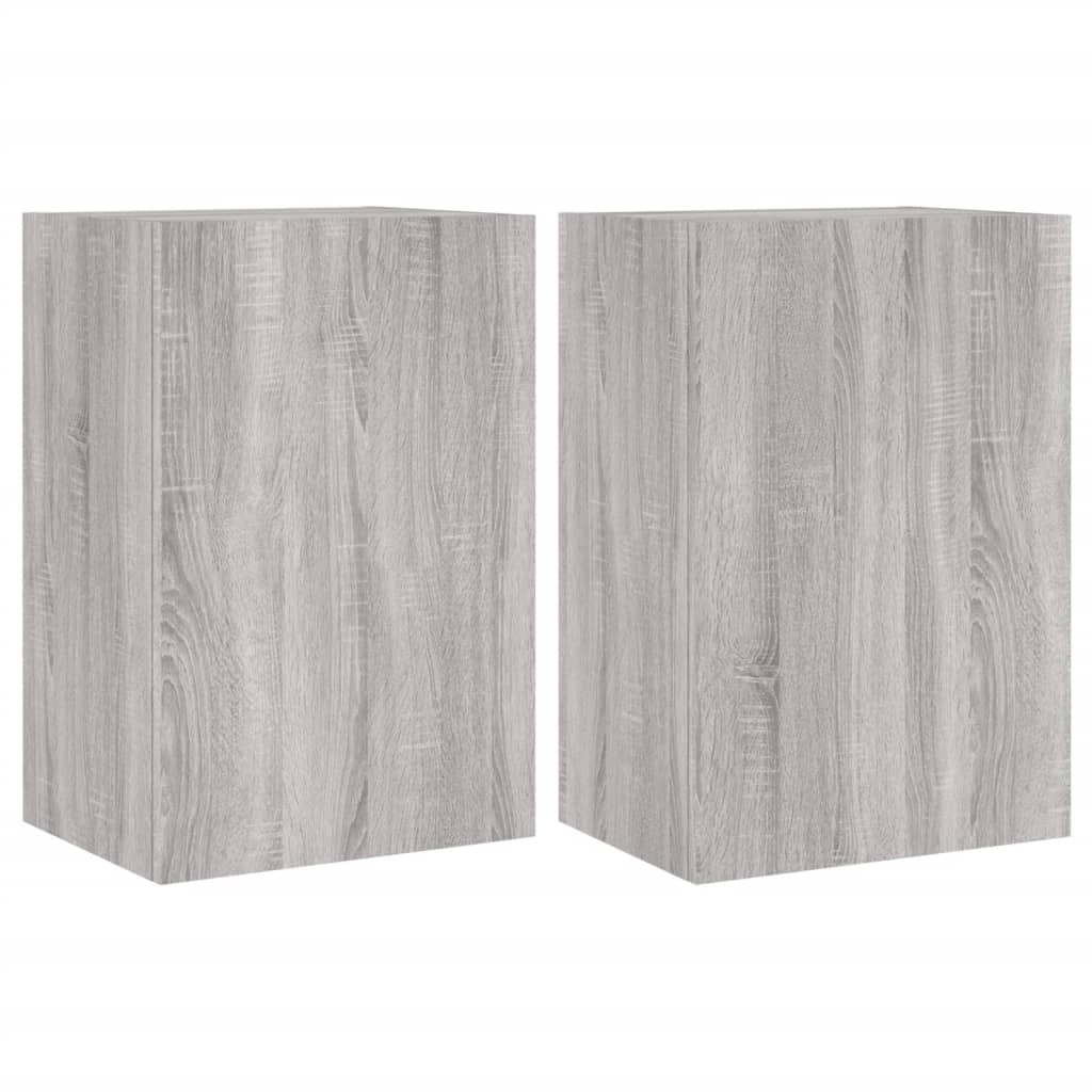 Mobili Tv Muro 2Pz 40,5X30X60Cm Legno Multistrato