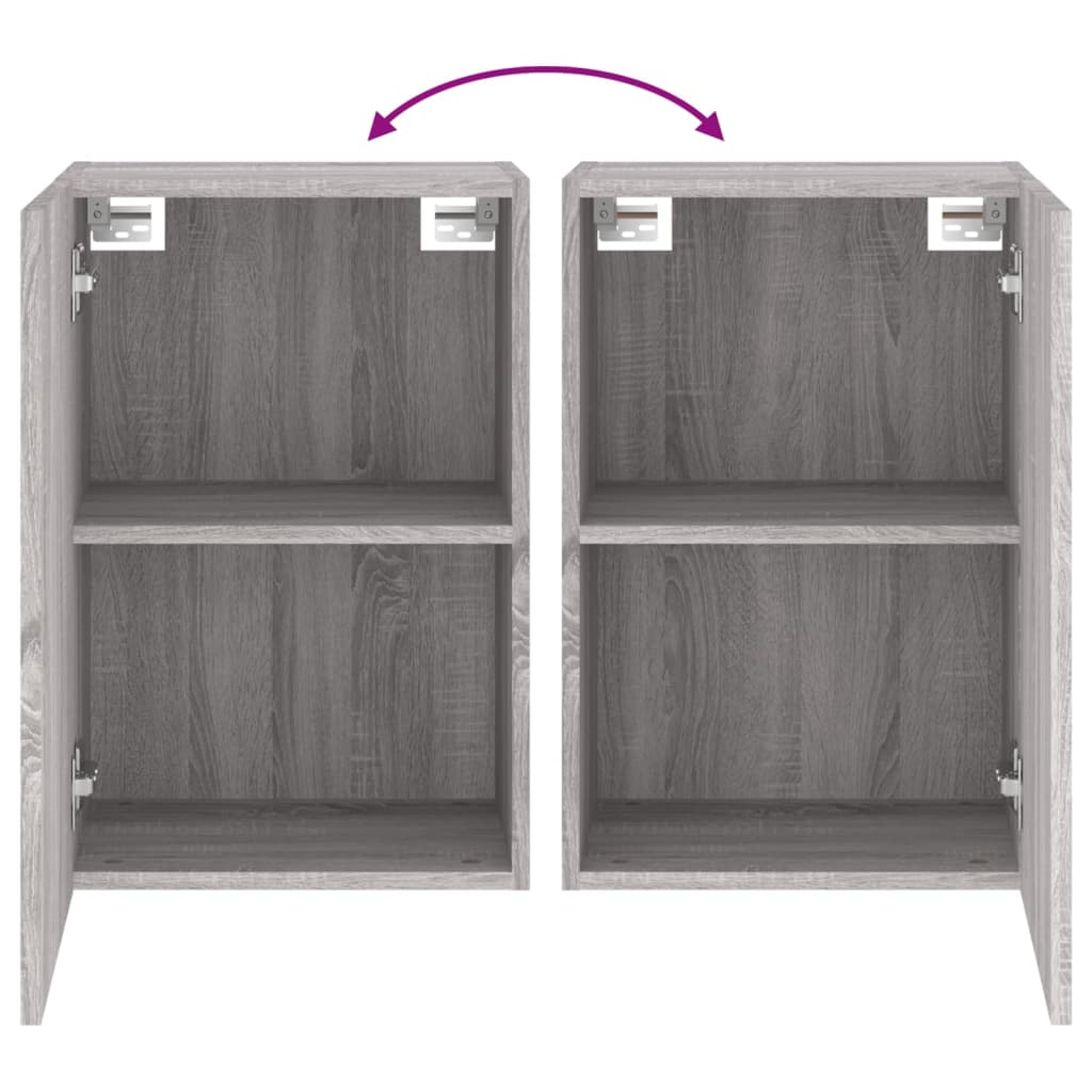 Mobili Tv Muro 2Pz 40,5X30X60Cm Legno Multistrato