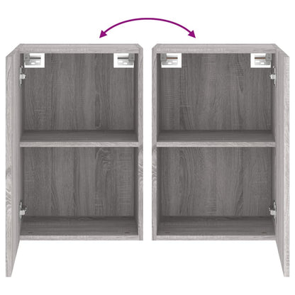 Mobili Tv Muro 2Pz 40,5X30X60Cm Legno Multistrato