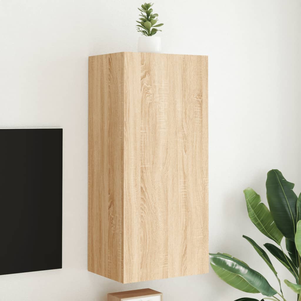 Mobili Tv Muro 2Pz 40,5X30X60Cm Legno Multistrato