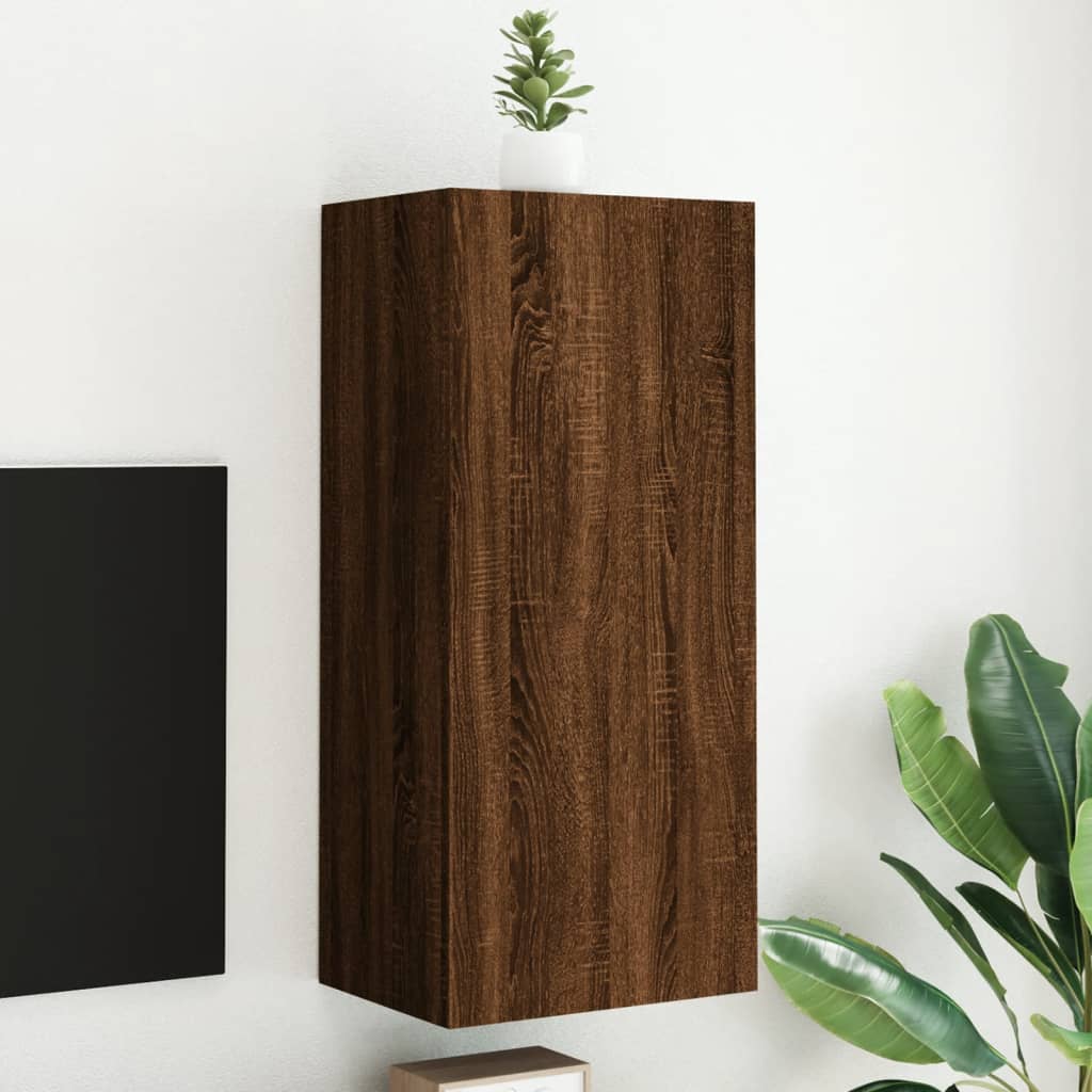 Mobili Tv Muro 2Pz 40,5X30X60Cm Legno Multistrato