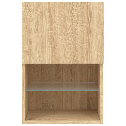 Mobili Porta Tv Con Luci Led 2 Pz 40,5X30X Rovere Sonoma