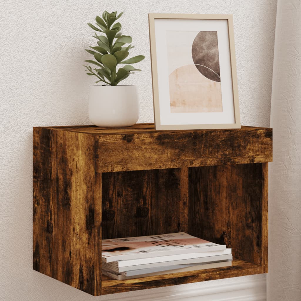 Mobili Porta Tv Con Luci Led 2 Pz Neri 80X30X30 Cm