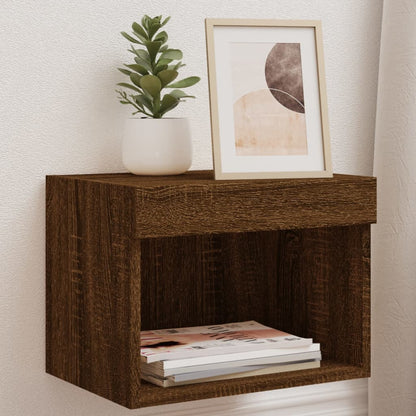 Mobili Porta Tv Con Luci Led 2 Pz Neri 80X30X30 Cm