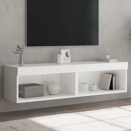 Mobili Porta Tv Con Luci Led 2 Pz Neri 80X30X30 Cm