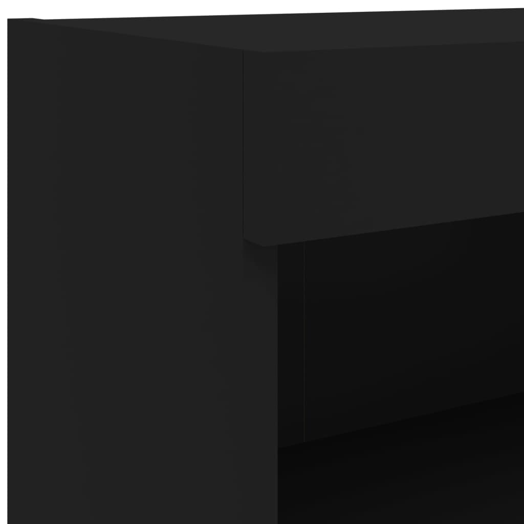 Mobili Porta Tv Con Luci Led 2 Pz Neri 80X30X30 Cm