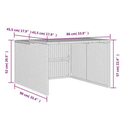 Garage Per Robot Tosaerba 86X90X52/57 Cm In Polyrattan