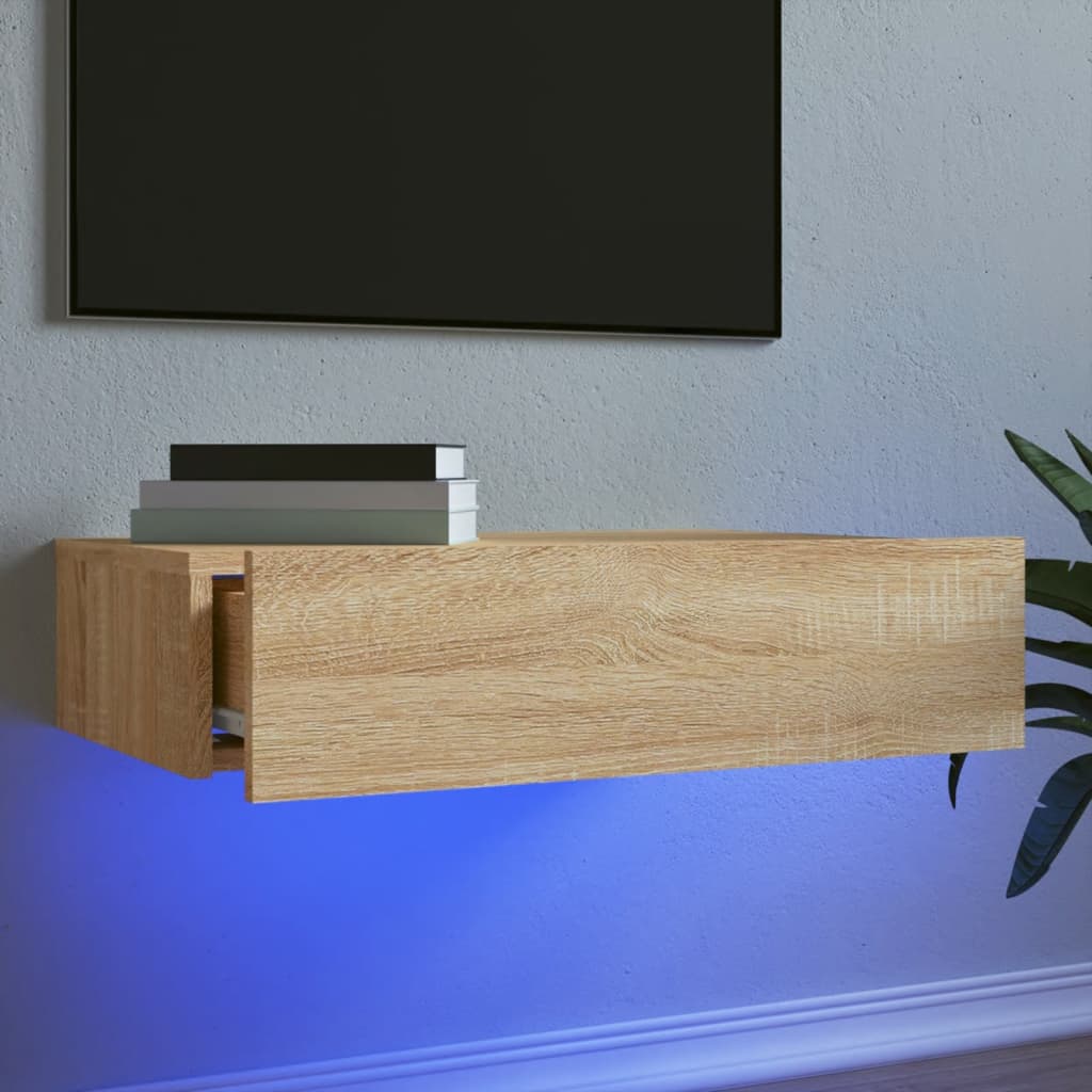 Mobile Porta Tv Con Luci Led 60X35X15,5 Cm