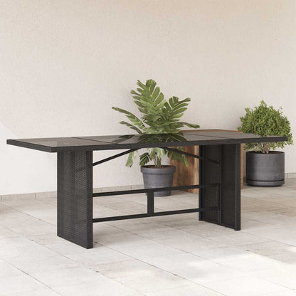 Tavolo Giardino Piano 190X80X74Cm Polyrattan