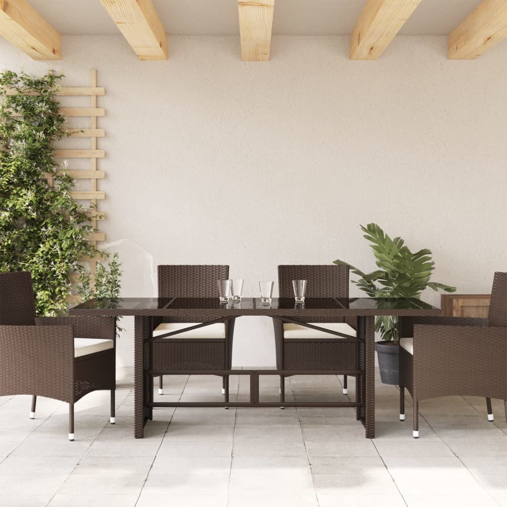 Tavolo Giardino Piano 190X80X74Cm Polyrattan