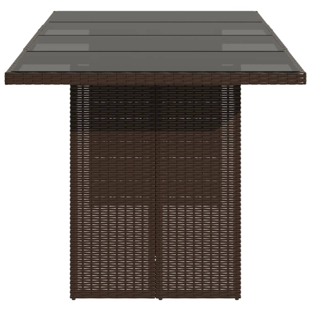 Tavolo Giardino Piano 190X80X74Cm Polyrattan