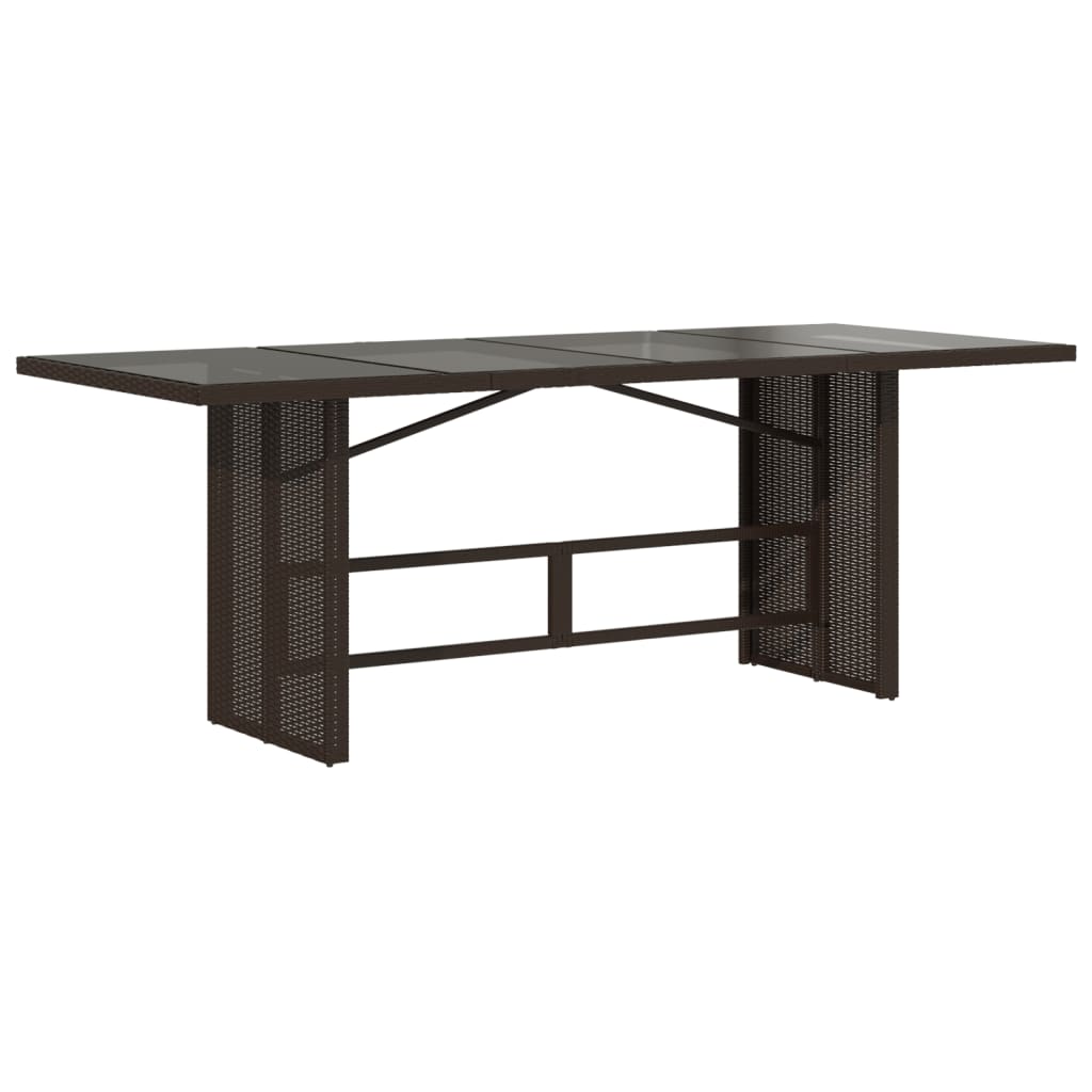 Tavolo Giardino Piano 190X80X74Cm Polyrattan