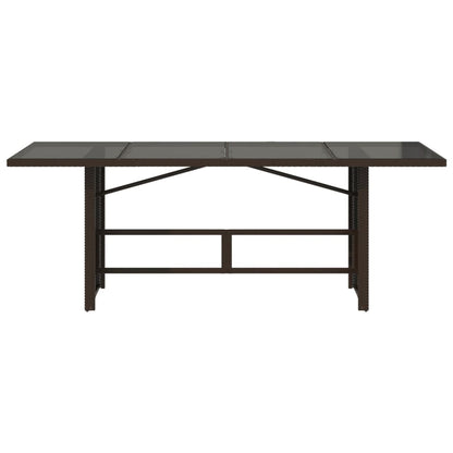 Tavolo Giardino Piano 190X80X74Cm Polyrattan