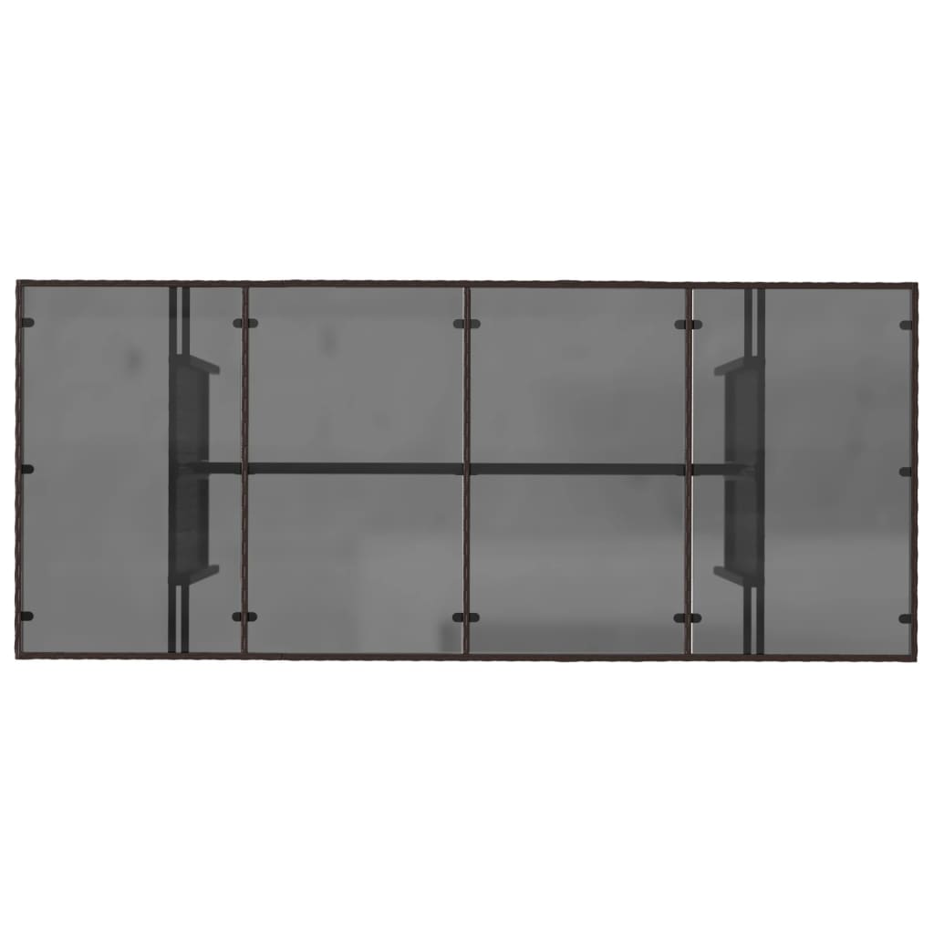 Tavolo Giardino Piano 190X80X74Cm Polyrattan