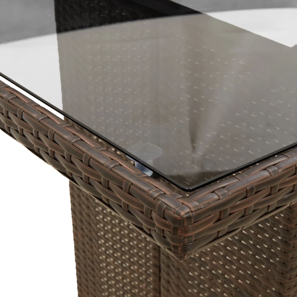 Tavolo Giardino Piano 190X80X74Cm Polyrattan