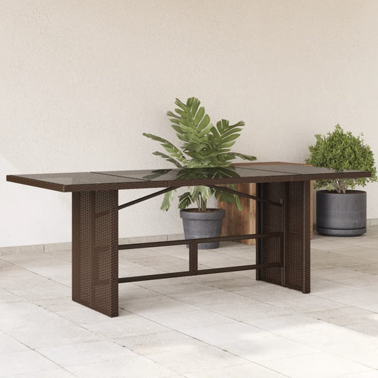 Tavolo Giardino Piano 190X80X74Cm Polyrattan