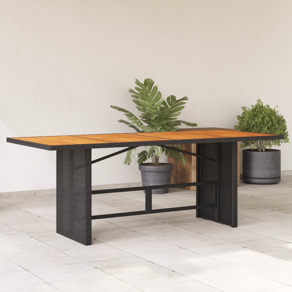Tavolo Giardino Piano 190X80X74Cm Polyrattan