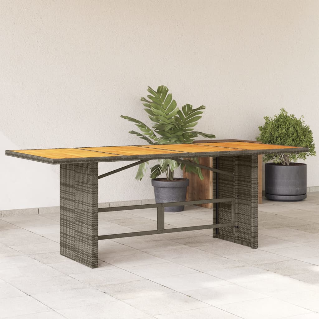 Tavolo Giardino Piano 190X80X74Cm Polyrattan