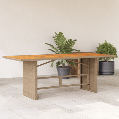 Tavolo Giardino Piano 190X80X74Cm Polyrattan
