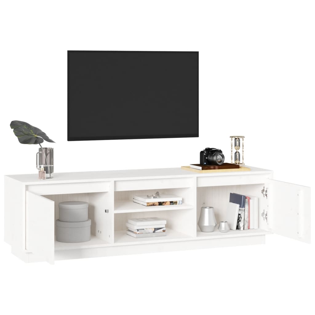 Mobile Porta Tv 140X35X40 Cm In Legno Massello Di Pino