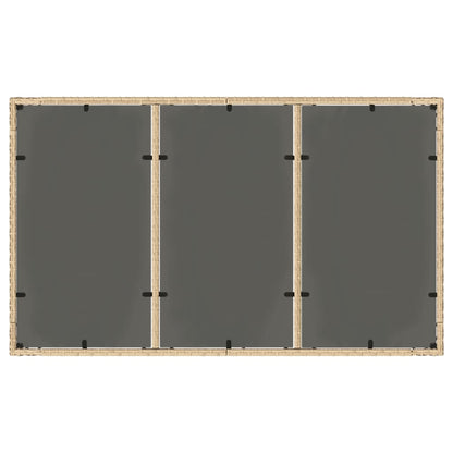 Tavolo Da Giardino Piano In Vetro 150X90X75 Cm Polyrattan