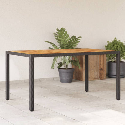 Tavolo Giardino Piano Legno Acacia 150X90X75 Polyrattan