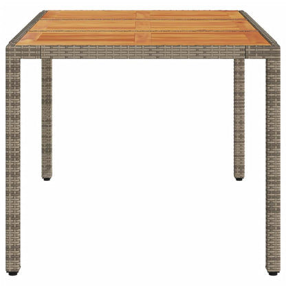 Tavolo Giardino Piano Legno Acacia 150X90X75 Polyrattan