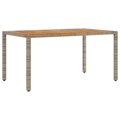 Tavolo Giardino Piano Legno Acacia 150X90X75 Polyrattan