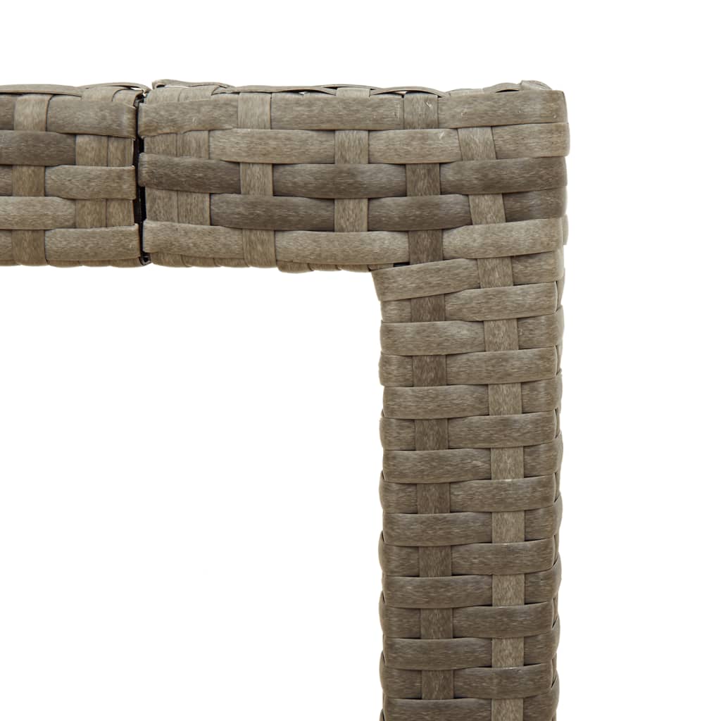 Tavolo Giardino Piano Legno Acacia 150X90X75 Polyrattan
