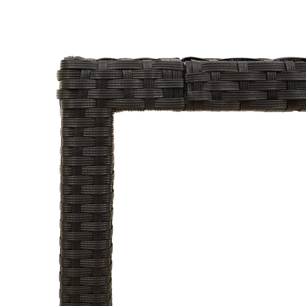 Tavolo Giardino Piano Legno Acacia 190X90X75 Cm Polyrattan