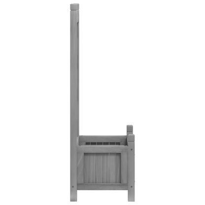 Fioriera Grigia In Legno Massello Di Abete Grigio