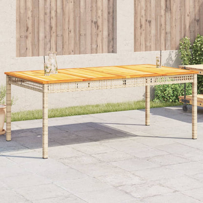 Tavolo Da Giardino Nero 80X80X75Cm In Polyrattan E Legno Acacia