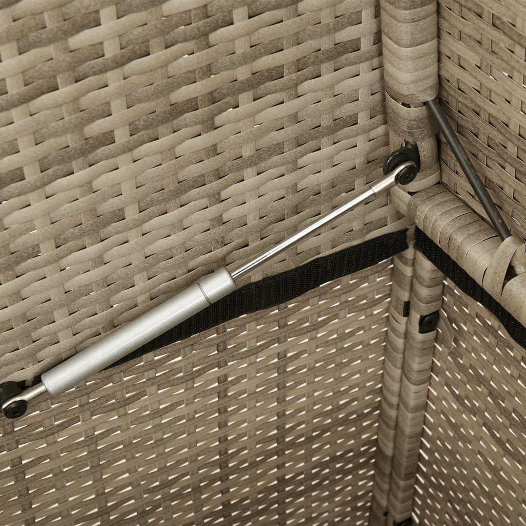 Panca Da Giardino Con Cuscini Beige In Polyrattan
