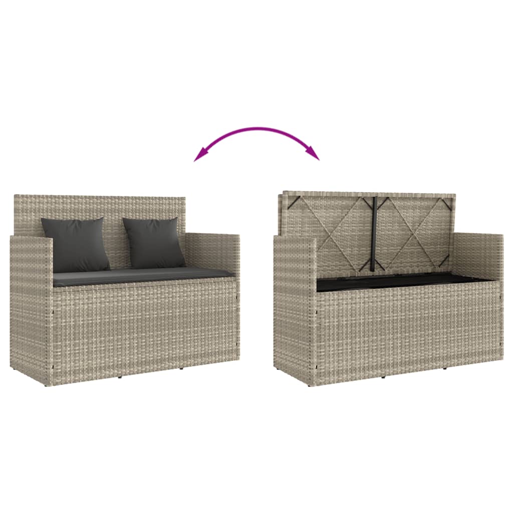 Panca Da Giardino Con Cuscini In Polyrattan