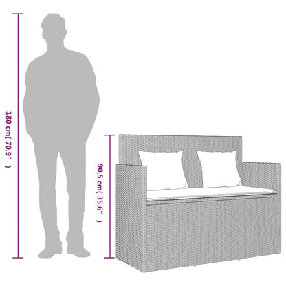 Panca Da Giardino Con Cuscini In Polyrattan