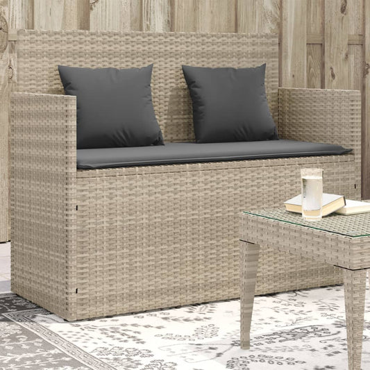 Panca Da Giardino Con Cuscini In Polyrattan