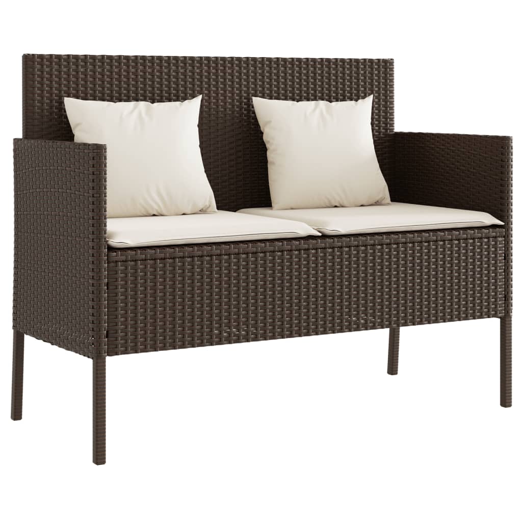 Panca Da Giardino Con Cuscini In Polyrattan
