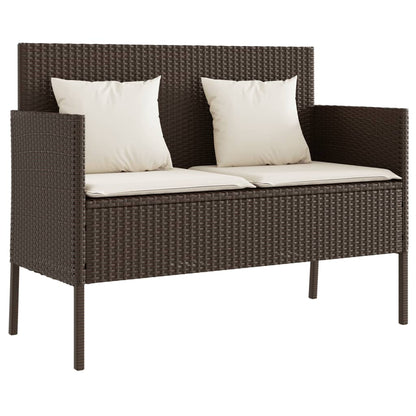 Panca Da Giardino Con Cuscini In Polyrattan