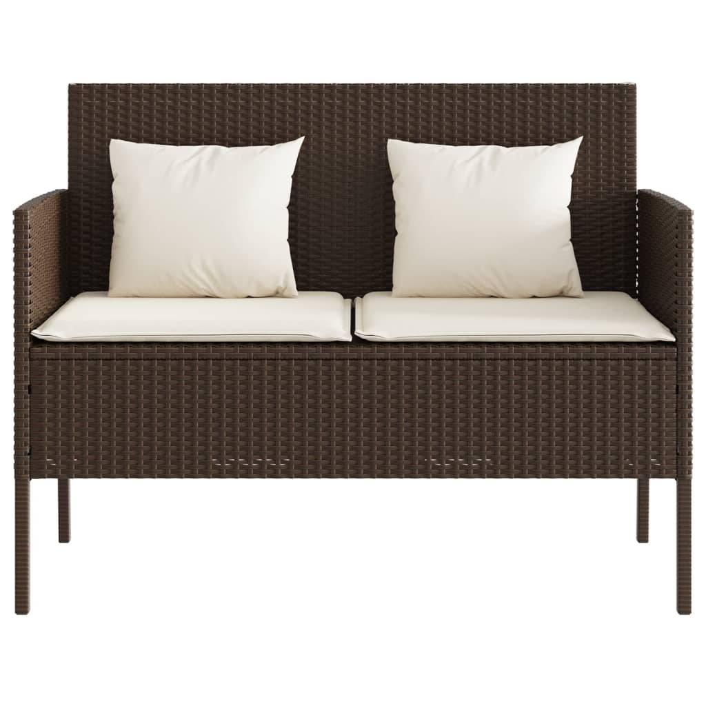 Panca Da Giardino Con Cuscini In Polyrattan
