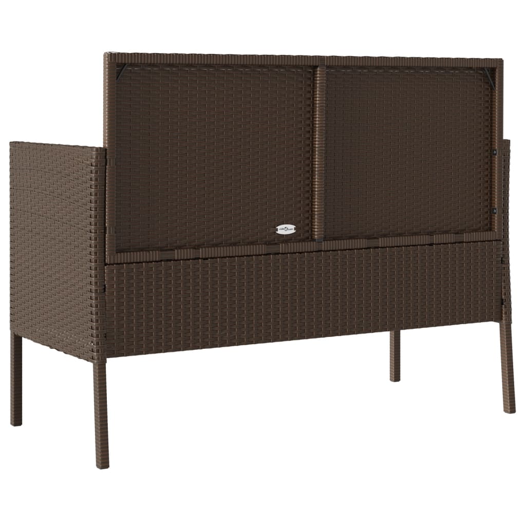 Panca Da Giardino Con Cuscini In Polyrattan