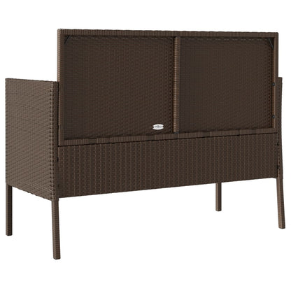 Panca Da Giardino Con Cuscini In Polyrattan