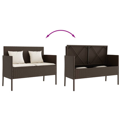 Panca Da Giardino Con Cuscini In Polyrattan