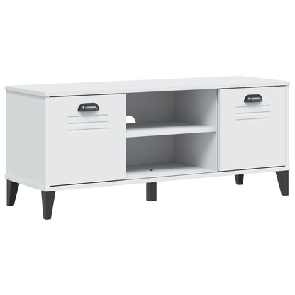 Panca Portascarpe Viken Bianca 106X35X45 Cm Legno Massello Pino