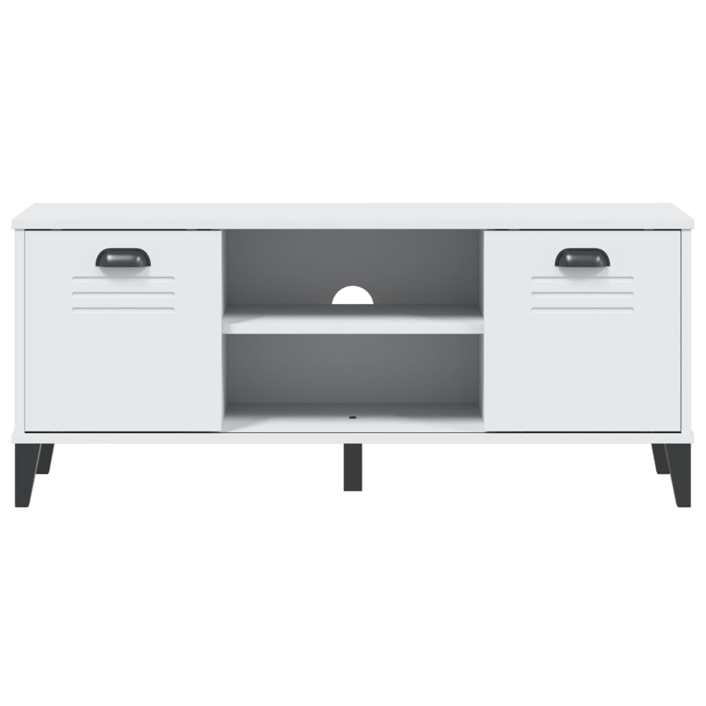 Panca Portascarpe Viken Bianca 106X35X45 Cm Legno Massello Pino