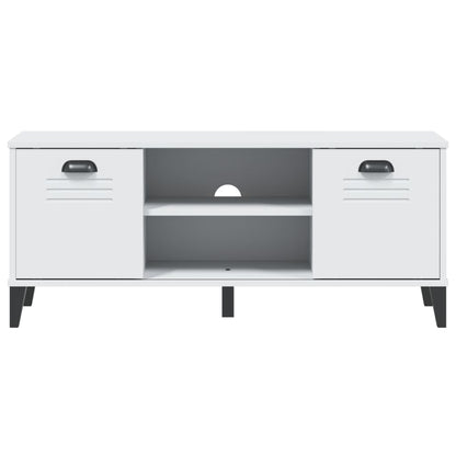 Panca Portascarpe Viken Bianca 106X35X45 Cm Legno Massello Pino