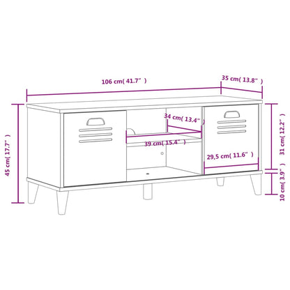 Panca Portascarpe Viken Bianca 106X35X45 Cm Legno Massello Pino