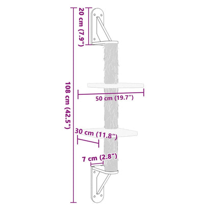 Albero Per Gatti Con Tiragraffi A Parete 108 Cm