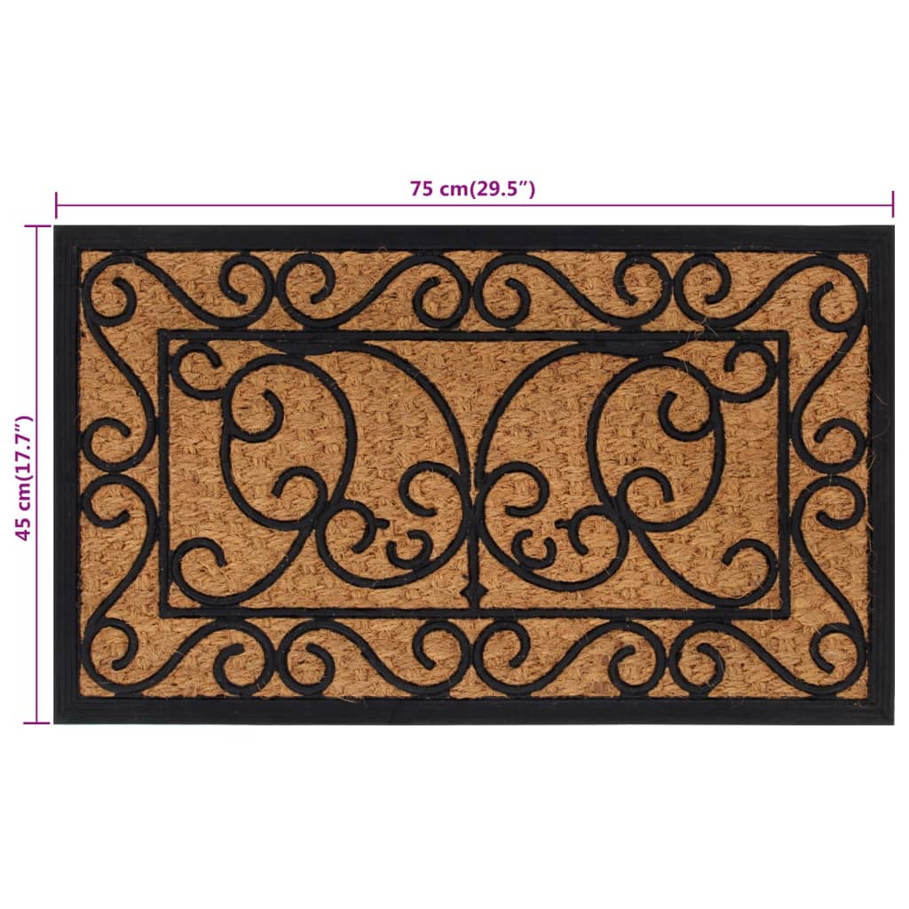 Zerbino Rettangolare 45X75 Cm In Gomma E Fibra Di Cocco